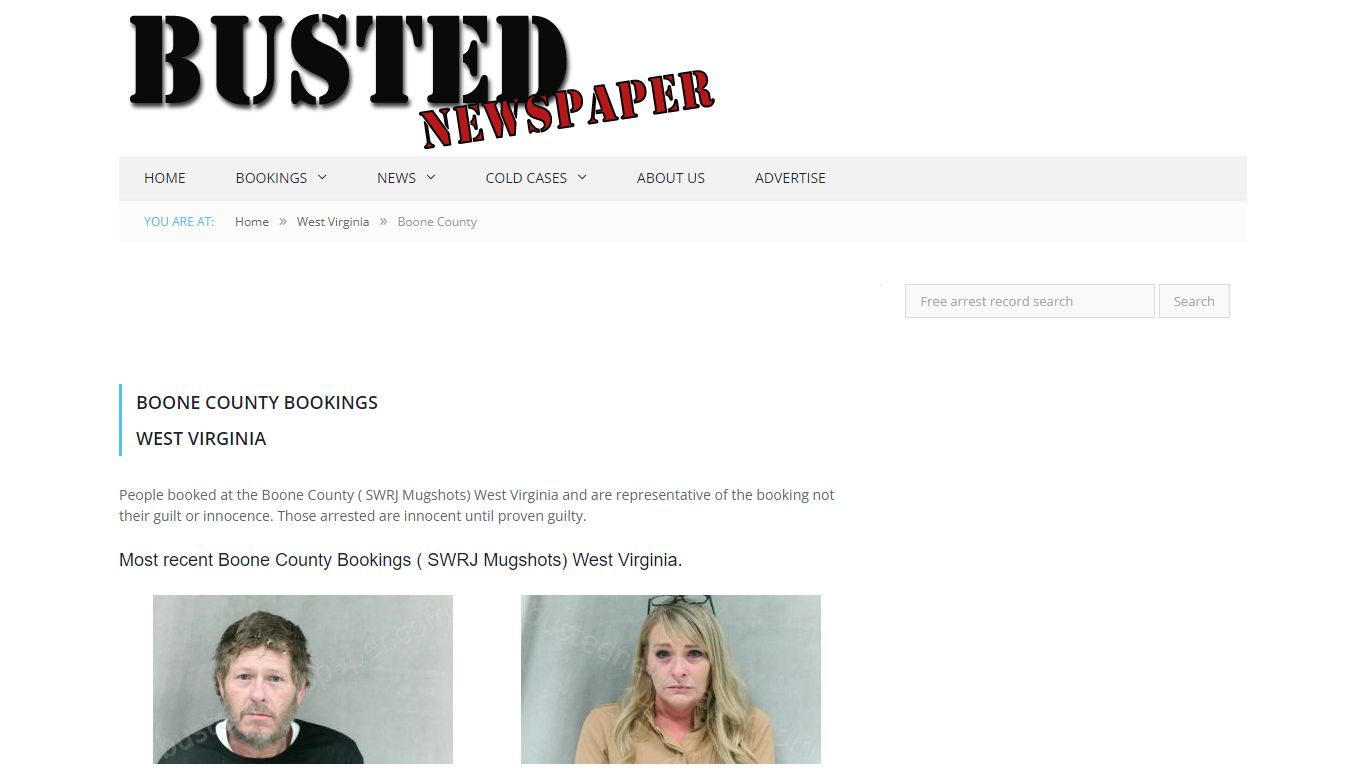 Boone County, WV ( SWRJ WV ) Mugshots - BUSTEDNEWSPAPER.COM